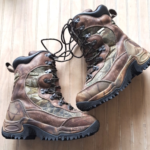 Cabela’s Thinsulate Ultra Heavy Duty Hunting Camo Leather High Top Boots - Picture 7 of 12